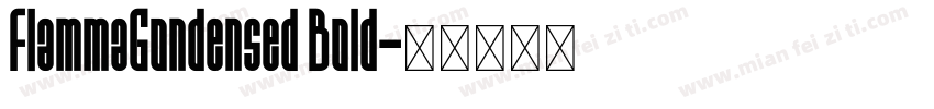 FlammaGondensed Bold字体转换